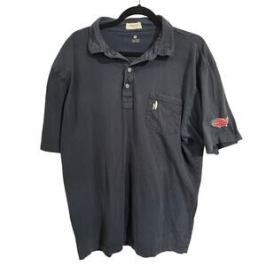 JOHNNIE-O Blue Polo in XL with US Map Embroidered on Left Sleeve